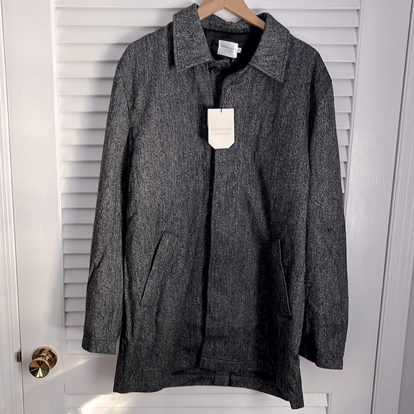 NWT Shades of Grey by Micah Cohen Mac Jacket Herringbone Wool Coat